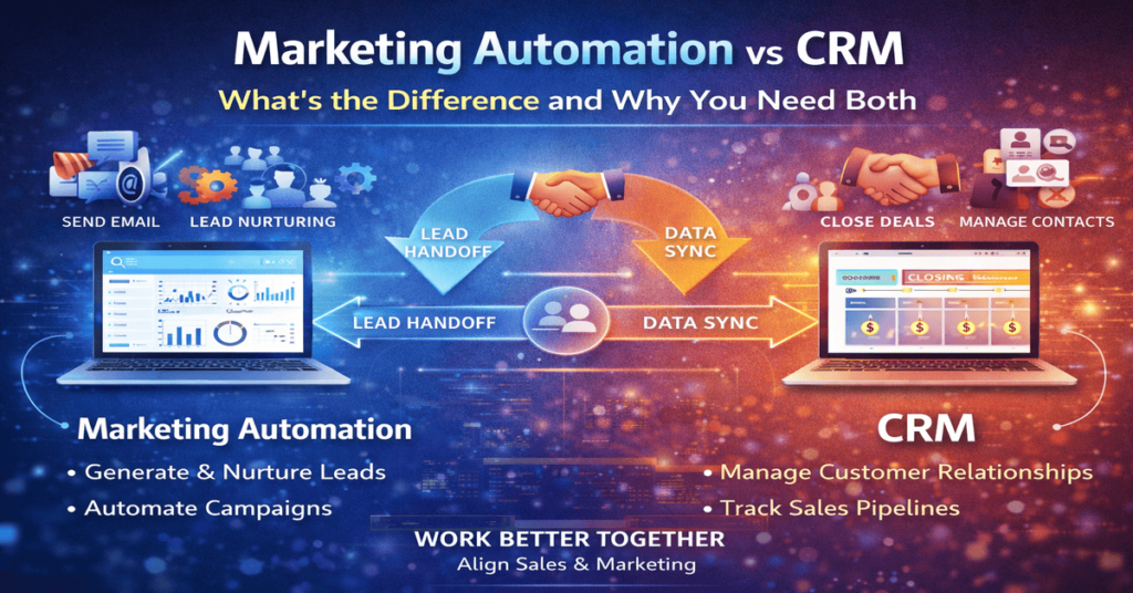 Marketing Automation vs CRM: What’s the Difference and Why You Need Both